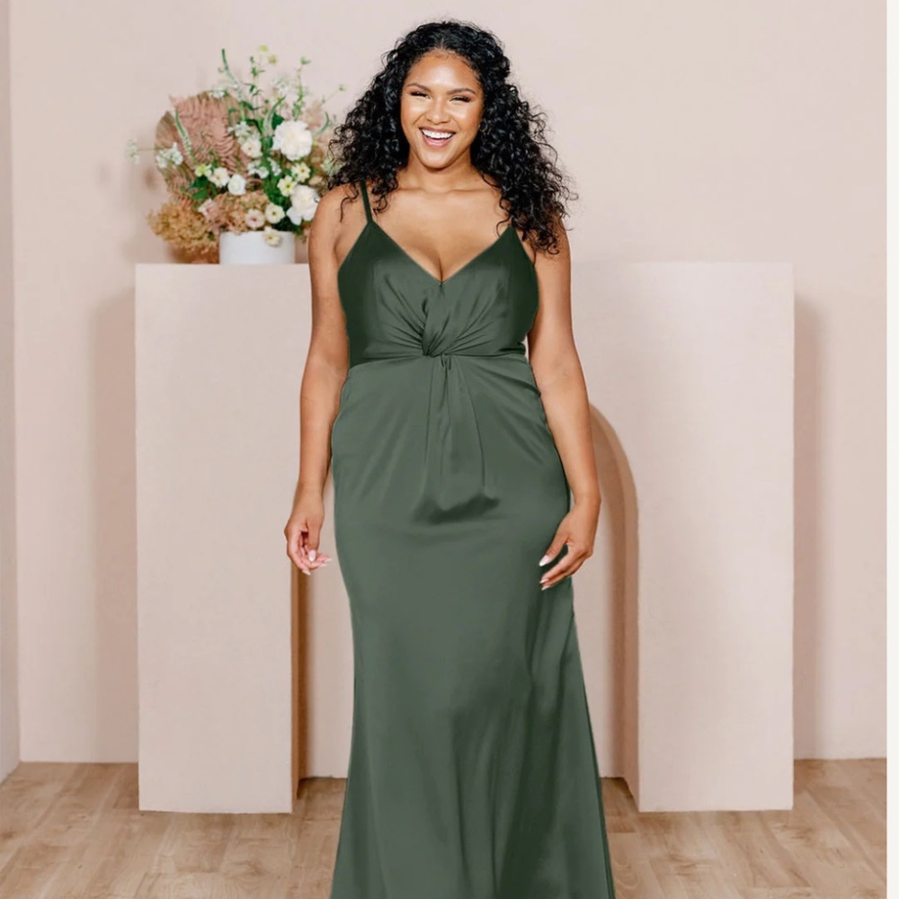 Revelry Giada Satin Bridesmaid Dress